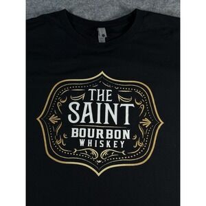 The Saint Bourbon Whiskey St Augustine Distillery Black  Tshirt 2XL Double Sided